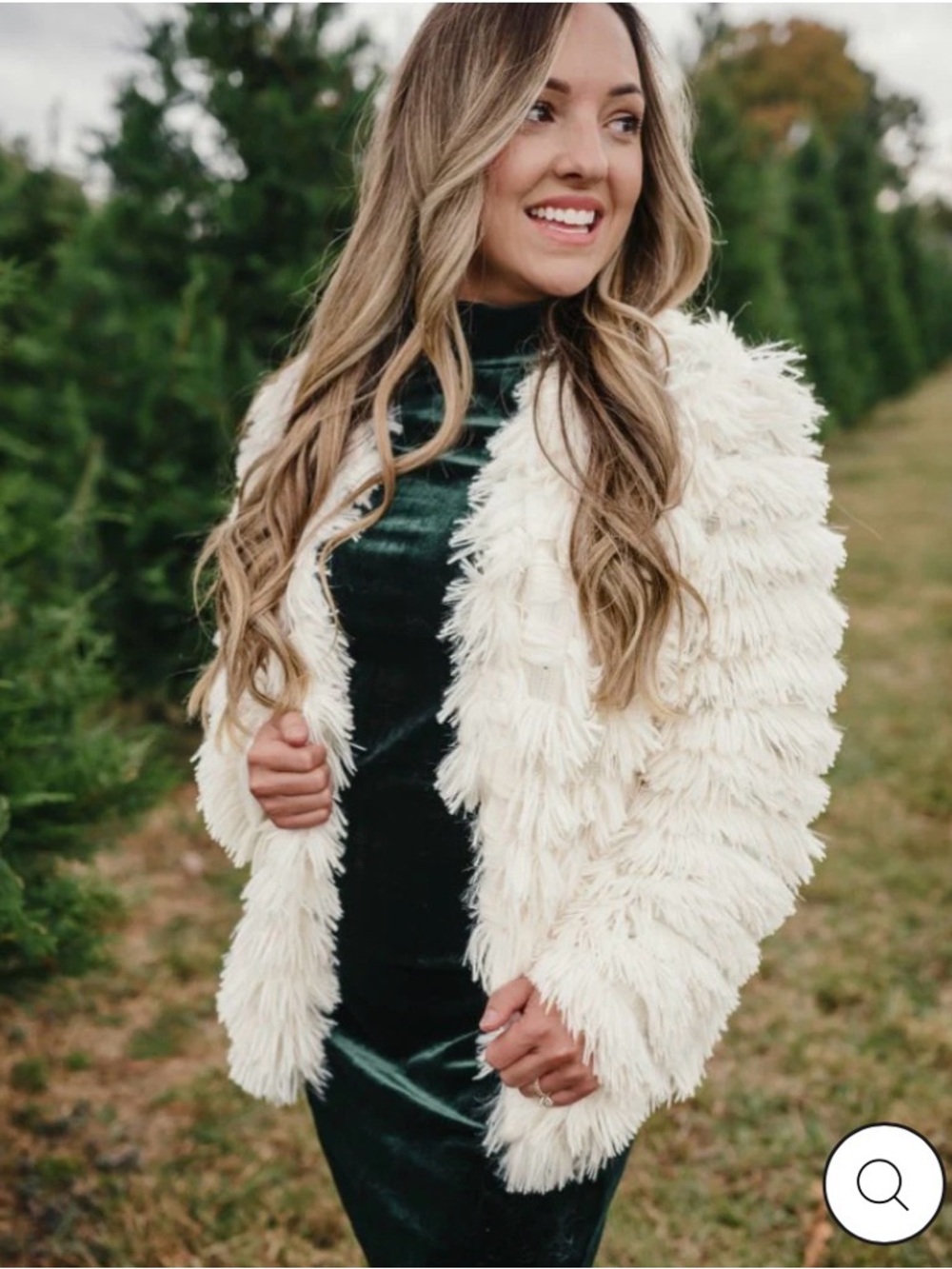 NWT Women's Ivory Shag Faux-Fur Coat - Elegant Jacket